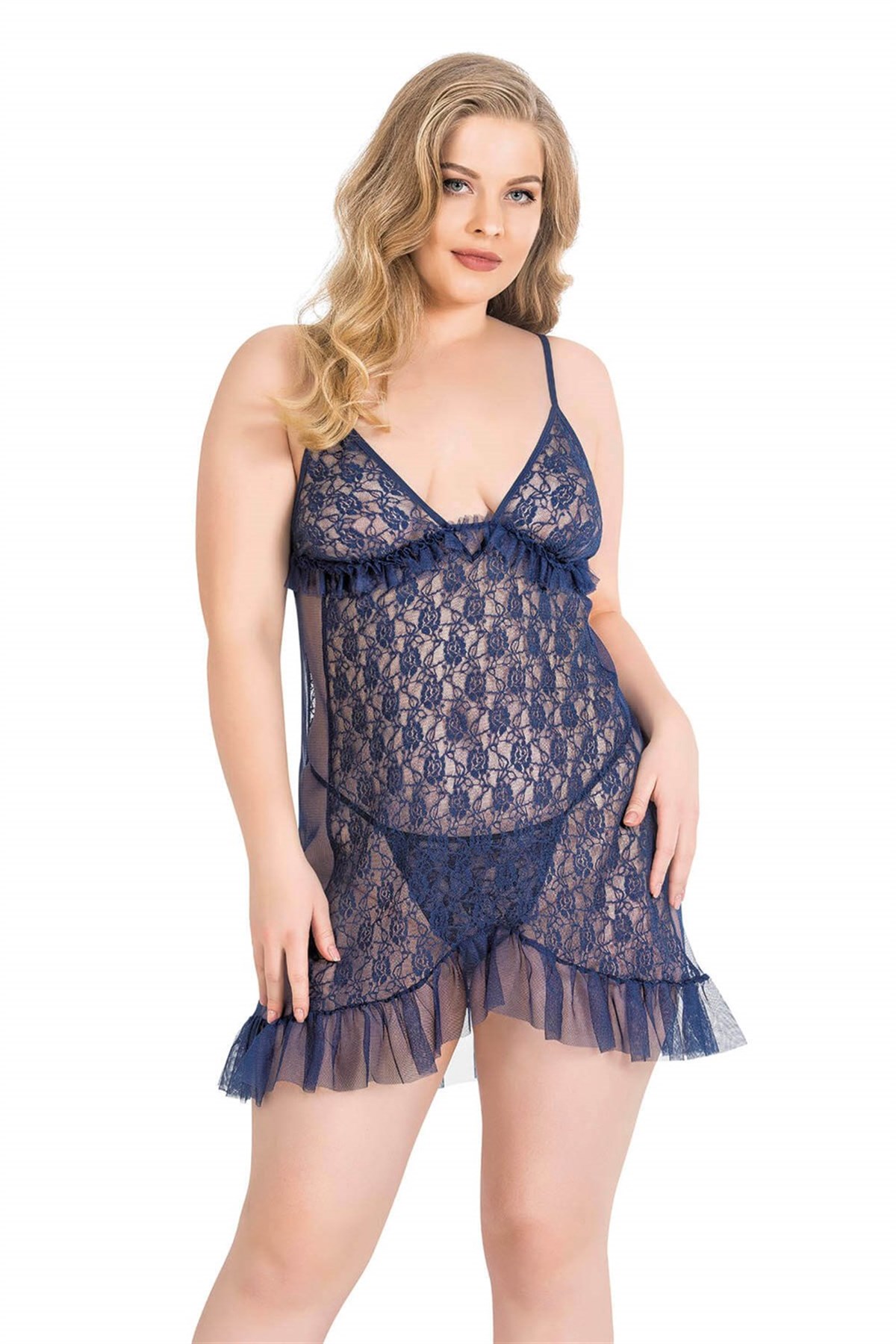Deluxerie Plus Size Babydoll-Sæt Pansie Deluxerie Plus Size Babydoll-Sæt Pansie