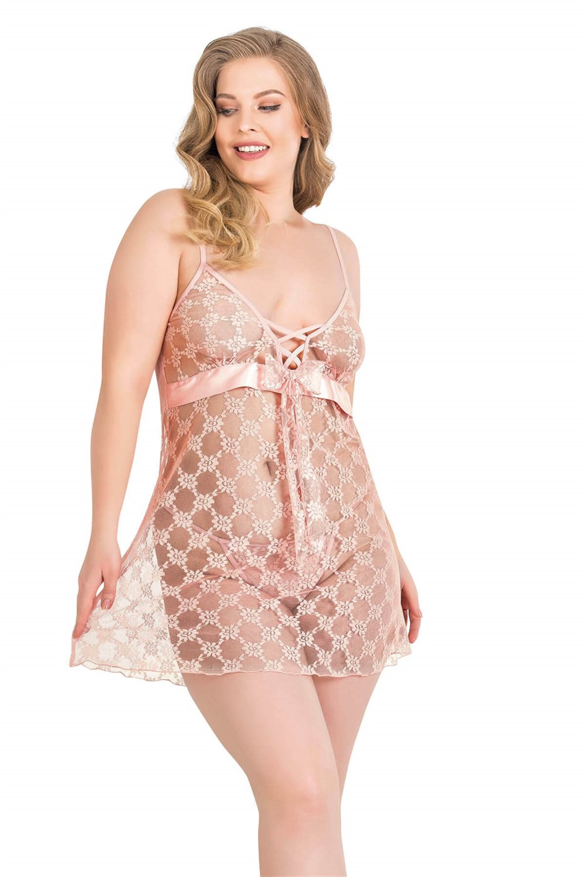 Deluxerie Plus Size Babydoll-Sæt Paola Deluxerie Plus Size Babydoll-Sæt Paola